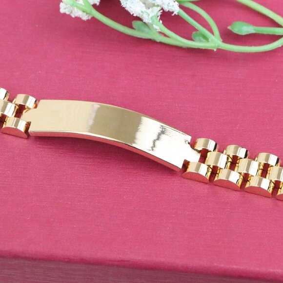 "Elegant Rose Gold Bracelet in Polished Link Design, XPBL1139 - Picture 11 of 13